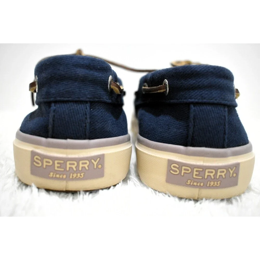 Sperry Bahama II Canvas Nautical Unisex Boat Shoe STS25537 - Men's 7.5 M